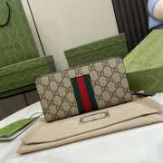 Uubags | Gucci Web Supreme Zip Around Wallet Brown 19x10x2.5cm - 5