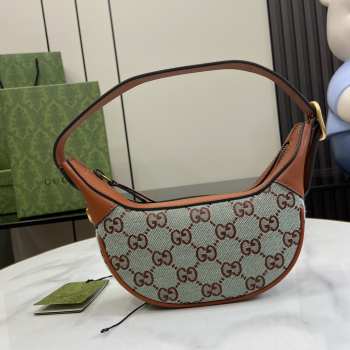 Uubags | Gucci Ophidia Super Mini Shoulder Bag In Pale Blue And Brown GG Canvas 20x15x5cm