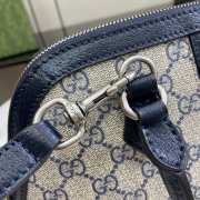 Uubags | Gucci Ophidia Small Top Handle Bag Blue And Ebony GG Supreme Canvas 31.5x16.5x8cm - 6