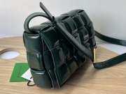 Uubags | Bottega Veneta Padded Cassette Patent Leather  Bag In Dark Green 26x18x8cm - 5