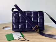 Uubags | Bottega Veneta Padded Cassette Patent Leather Bag In Purple 26x18x8cm - 1