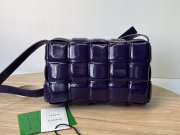 Uubags | Bottega Veneta Padded Cassette Patent Leather Bag In Purple 26x18x8cm - 6