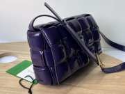 Uubags | Bottega Veneta Padded Cassette Patent Leather Bag In Purple 26x18x8cm - 2