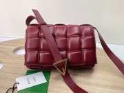 Uubags | Bottega Veneta Padded Cassette Soft Lambskin Leather Bag In Red 26x18x8cm - 1