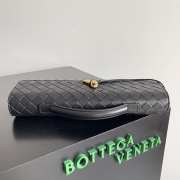 Uubags | Bottega Veneta Top handle Long Clutch Andiamo With Handle In Black 13x31x3cm - 6