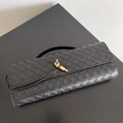 Uubags | Bottega Veneta Top handle Long Clutch Andiamo With Handle In Black 13x31x3cm - 5