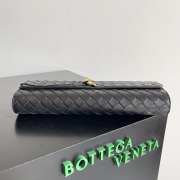 Uubags | Bottega Veneta Top handle Long Clutch Andiamo With Handle In Black 13x31x3cm - 4