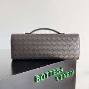 Uubags | Bottega Veneta Top handle Long Clutch Andiamo With Handle In Dark Brown 13x31x3cm - 5