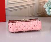 Uubags Valentino Garavani Rockstud Spike chain bag in candy rose supple lambskin Nappa 20x11.5x5cm - 6