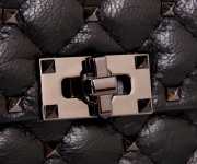 Uubags Valentino Garavani Rockstud Spike chain bag in black supple lambskin Nappa 20x11.5x5cm - 6