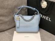 Uubags | Chanel Gabrielle Light Blue Python Bag 20cm - 1