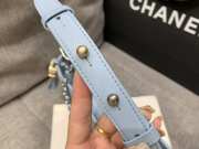 Uubags | Chanel Gabrielle Light Blue Python Bag 20cm - 4