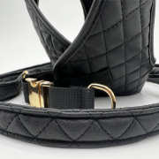 Uubags | Prada Black Leather Dog Collar and Leash Set  - 5