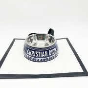 Uubags | Dior Blue Pet Stainless Steel Feeding Bowl  - 6