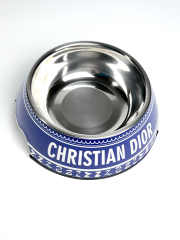 Uubags | Dior Blue Pet Stainless Steel Feeding Bowl  - 3