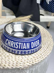 Uubags | Dior Blue Pet Stainless Steel Feeding Bowl  - 2