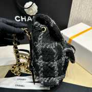 Uubags | Chanel Duma Backpack Black Tweed Gold Hardware 22K 21cm - 5