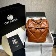 Uubags | Chanel 24C 19 series brown backpack 26x22x16cm - 1