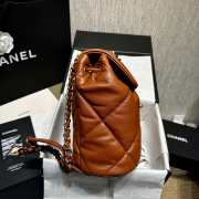 Uubags | Chanel 24C 19 series brown backpack 26x22x16cm - 4