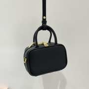 Uubags | Miu Miu leather micro bag in black 10.5x4cm - 2