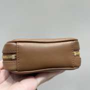 Uubags | Miu Miu leather micro bag in brown 10.5x4cm - 6