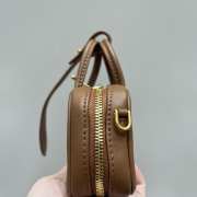 Uubags | Miu Miu leather micro bag in brown 10.5x4cm - 4