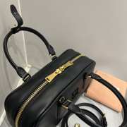 Uubags | Miu Miu Arcadie leather bag in black 10.5x22x7.5cm - 4