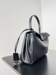 Uubags | Balenciaga Rodeo handbag in black smooth calfskin, silver hardware 29x20x10cm - 6