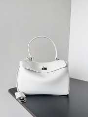 Uubags | Balenciaga Rodeo handbag in white smooth calfskin, silver hardware 29x20x10cm - 1