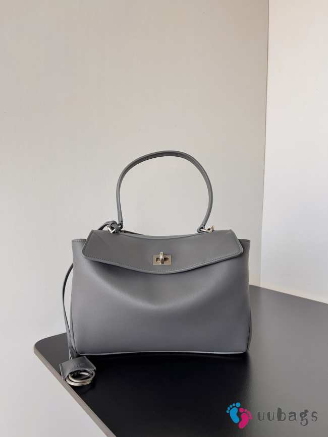 Uubags | Balenciaga Rodeo handbag in grey smooth calfskin, silver hardware 29x20x10cm - 1