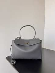 Uubags | Balenciaga Rodeo handbag in grey smooth calfskin, silver hardware 29x20x10cm - 1