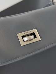 Uubags | Balenciaga Rodeo handbag in grey smooth calfskin, silver hardware 29x20x10cm - 4