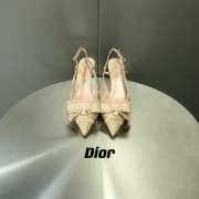 Uubags | Dior Adiorable Slingback Pump Beige Fringed Grosgrain 3cm/7cm - 6