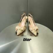 Uubags | Dior Adiorable Slingback Pump Beige Fringed Grosgrain 3cm/7cm - 3