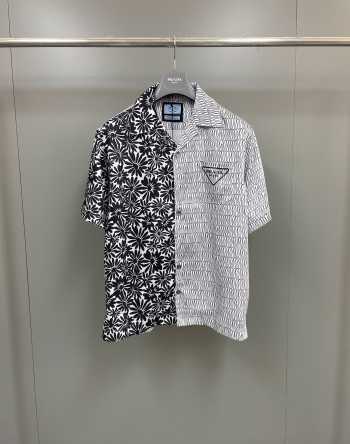 Uubags | Prada double match silk shirt for men