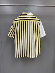 Uubags | Prada double Match cotton shirt in white/yellow - 2