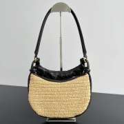 Uubags | Bottega Veneta Gemelli Shapeshifting fondant bag with leather and raffia crescent compartments 25x36x10cm - 4