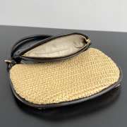 Uubags | Bottega Veneta Gemelli Shapeshifting fondant bag with leather and raffia crescent compartments 25x36x10cm - 2