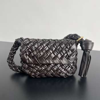 Uubags | Bottega Veneta Kalimero Città bag in soft foulard Intreccio leather with sliding shoulder strap in fondant 18x25x5.5cm