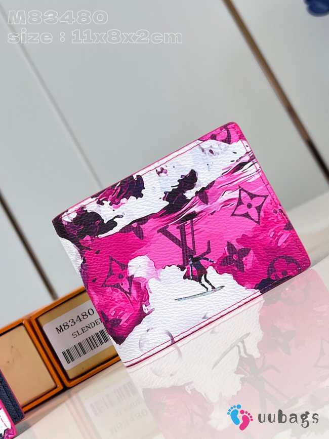 Uubags | Louis Vuitton M83468 Slender Wallet In Pink 11x8.5x2cm - 1