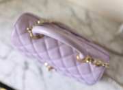 Uubags | Chanel Caviar Quilted Mini Coco Handle Flap Bag Light Purple 14x24x10cm - 6