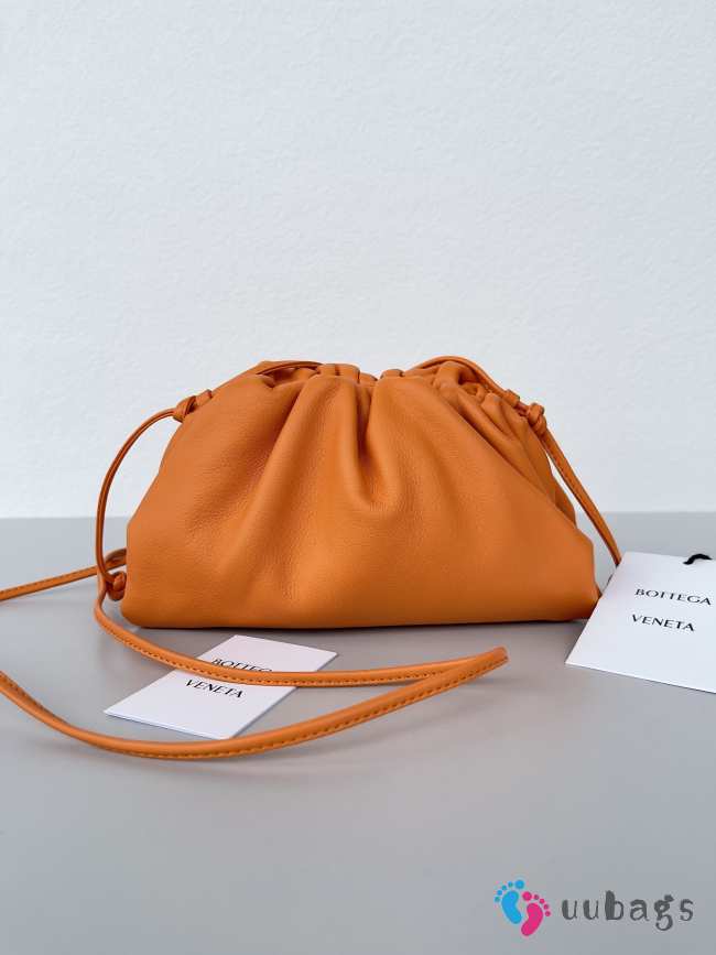 Uubags | Bottega Veneta mini pouch bag in orange 23x13x5cm - 1