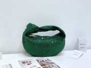 Uubags | Bottega Veneta Rhinestone Jodie Clutch In Green 23x28x8cm - 1