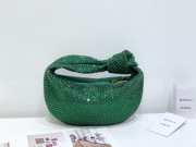 Uubags | Bottega Veneta Rhinestone Jodie Clutch In Green 23x28x8cm - 6