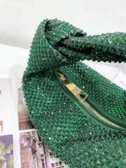 Uubags | Bottega Veneta Rhinestone Jodie Clutch In Green 23x28x8cm - 2