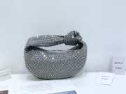 Uubags | Bottega Veneta Rhinestone Jodie Clutch In Silver 23x28x8cm - 6