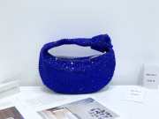 Uubags | Bottega Veneta Rhinestone Jodie Clutch Blue 23x28x8cm - 5