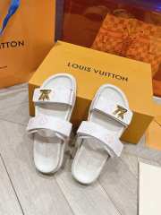 Uubags | Louis Vuitton 1AAW8H Bom Dia Flat Comfort Mules In White - 1