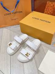 Uubags | Louis Vuitton 1AAW8H Bom Dia Flat Comfort Mules In White - 5