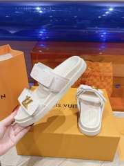 Uubags | Louis Vuitton 1AAW8H Bom Dia Flat Comfort Mules In White - 3